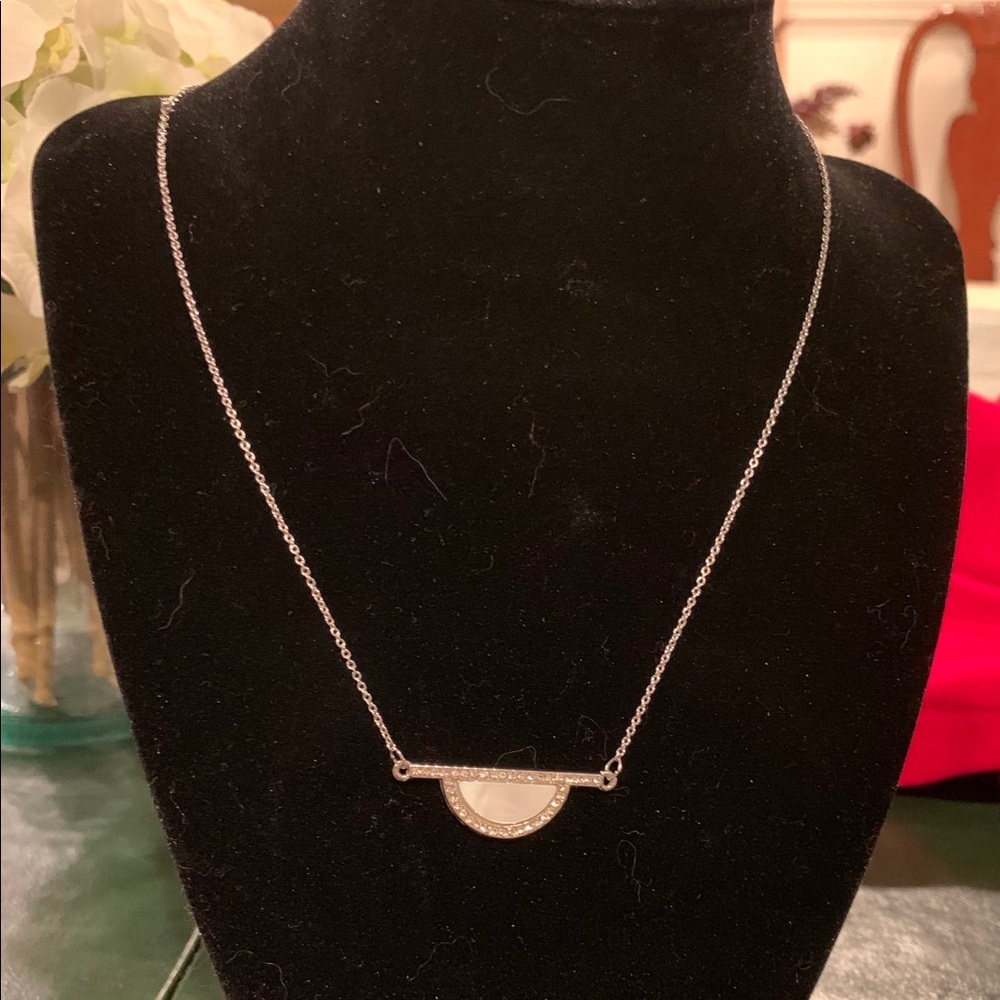 Silver and rhinestone necklace